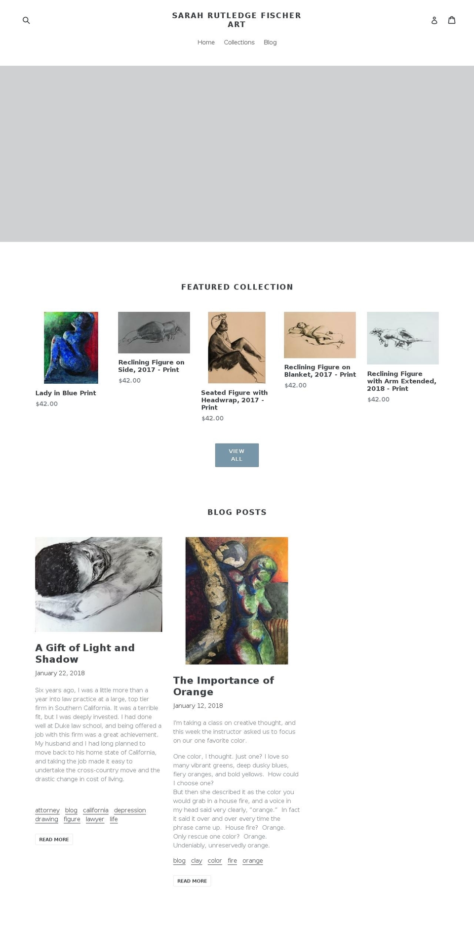 sarahrutledgefischer.com — Shopify storefront screenshot