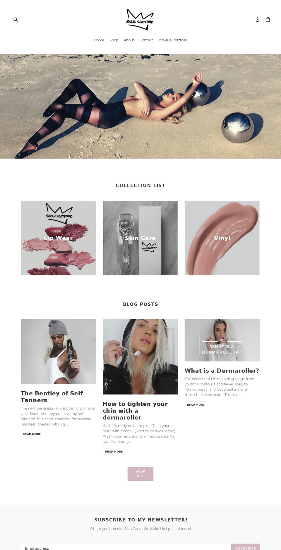 sarahscotford.com shopify website screenshot