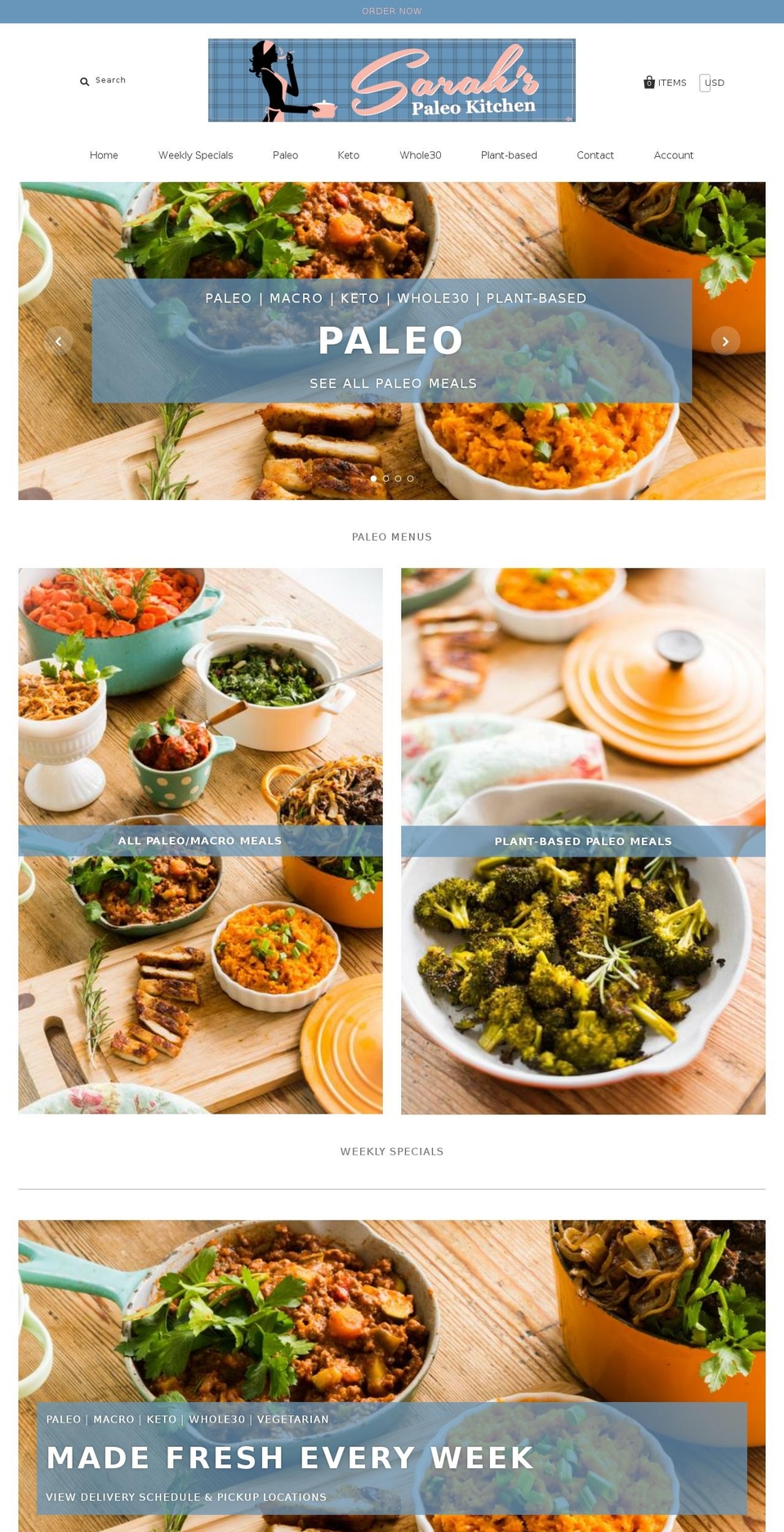 sarahspaleokitchen.biz shopify website screenshot