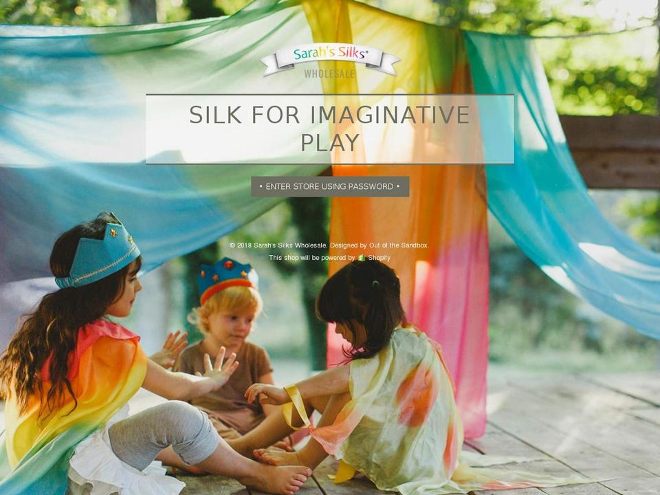 sarahssilkwholesale.com shopify website screenshot