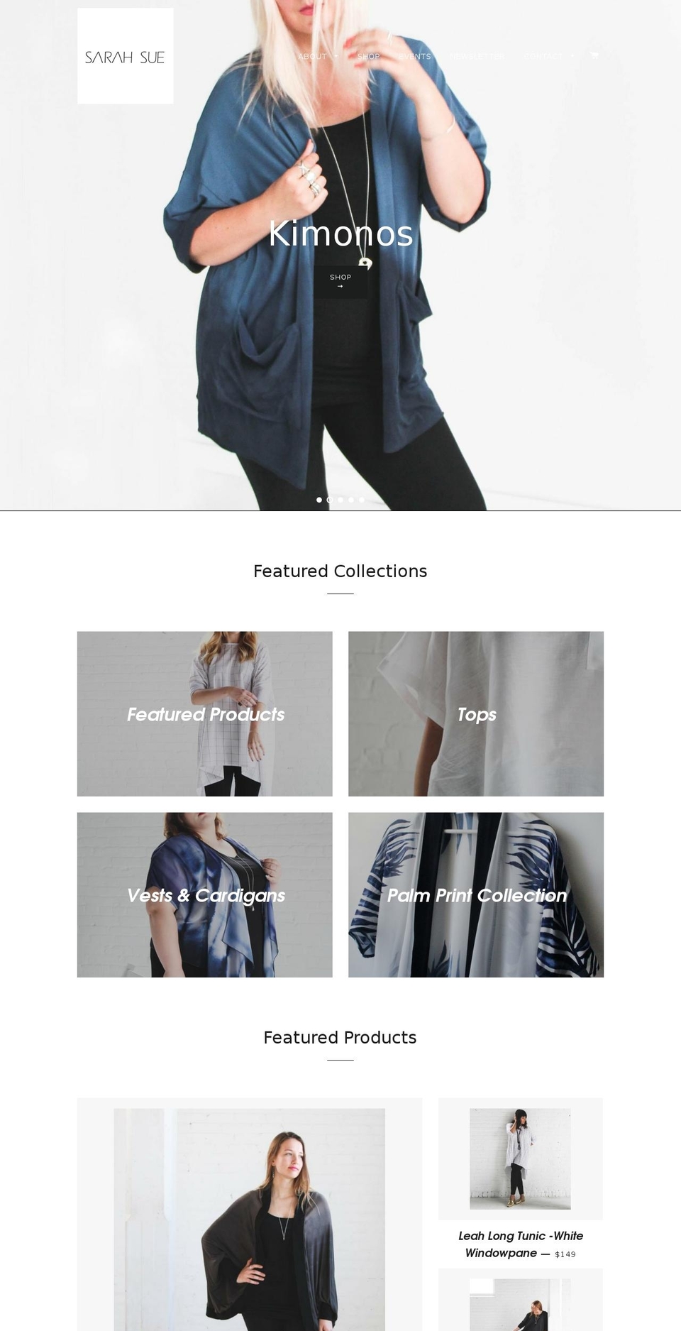 sarahsuemaclachlan.com — Shopify storefront screenshot
