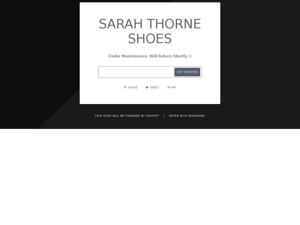 sarahthorneshoes.com — Shopify storefront screenshot