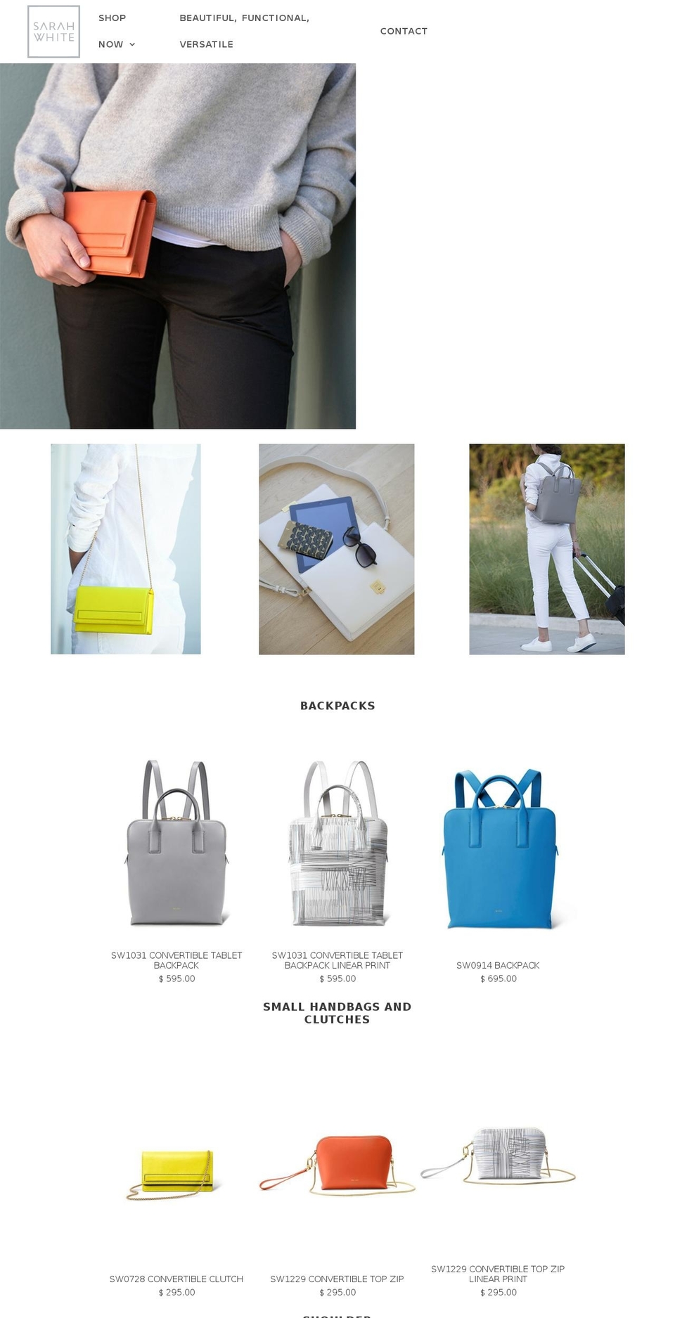 Copy of Copy of Icon Shopify theme site example sarahwhitehandbags.biz