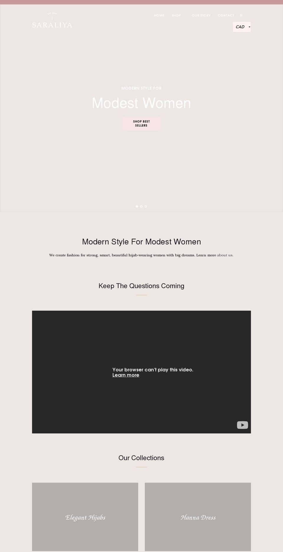 SARALIYA - Light Logo Shopify theme site example saraliya.com