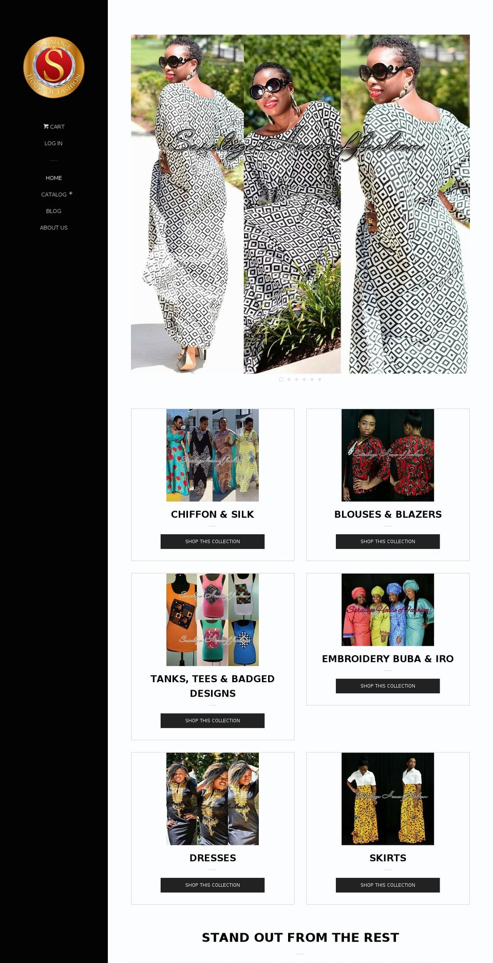 saralogehof.com shopify website screenshot