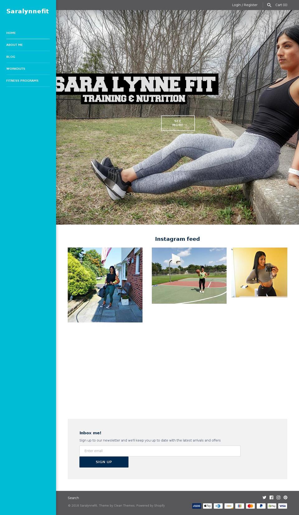 saralynnefit.com — Shopify storefront screenshot