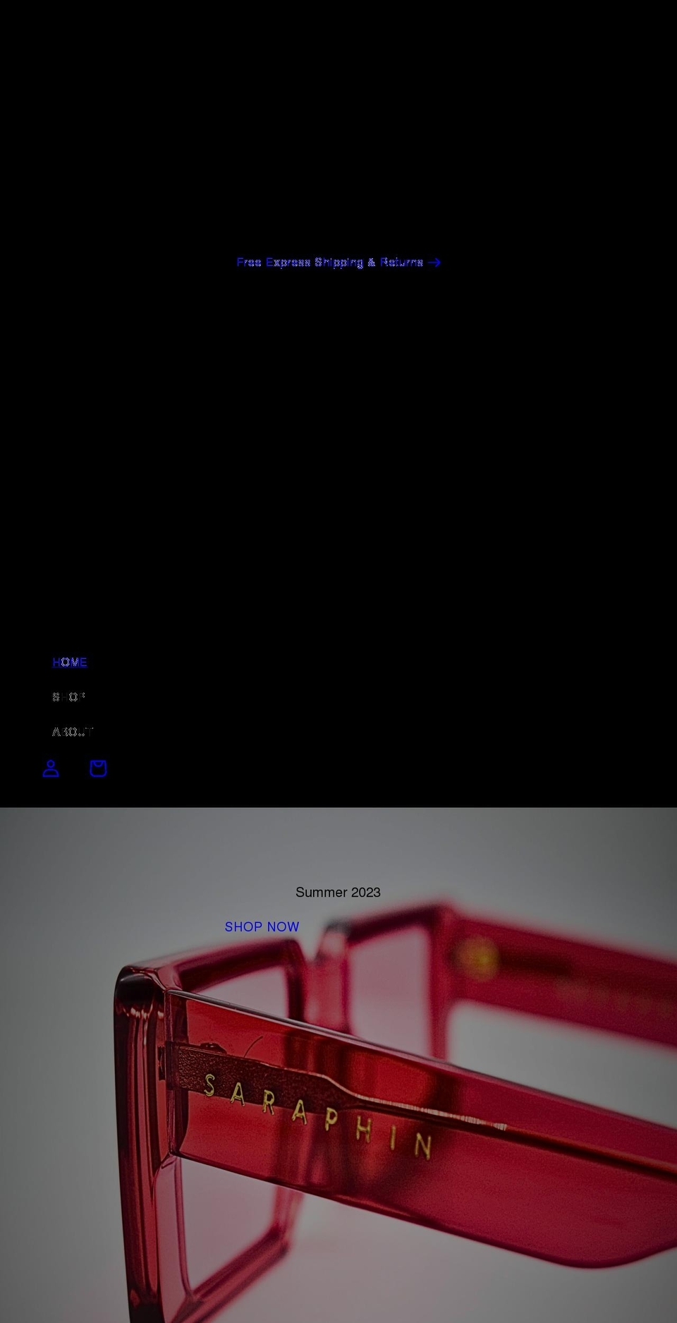saraphin.com shopify website screenshot