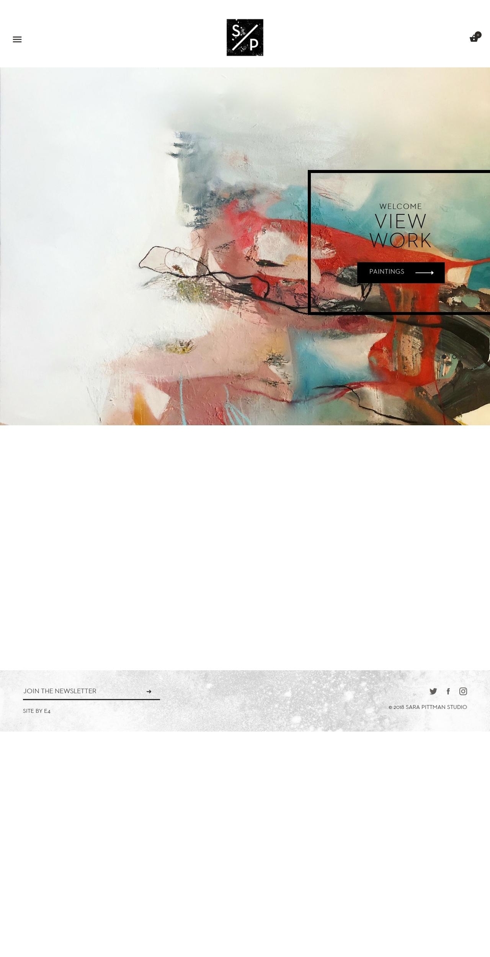 sarapittmanstudio.com shopify website screenshot