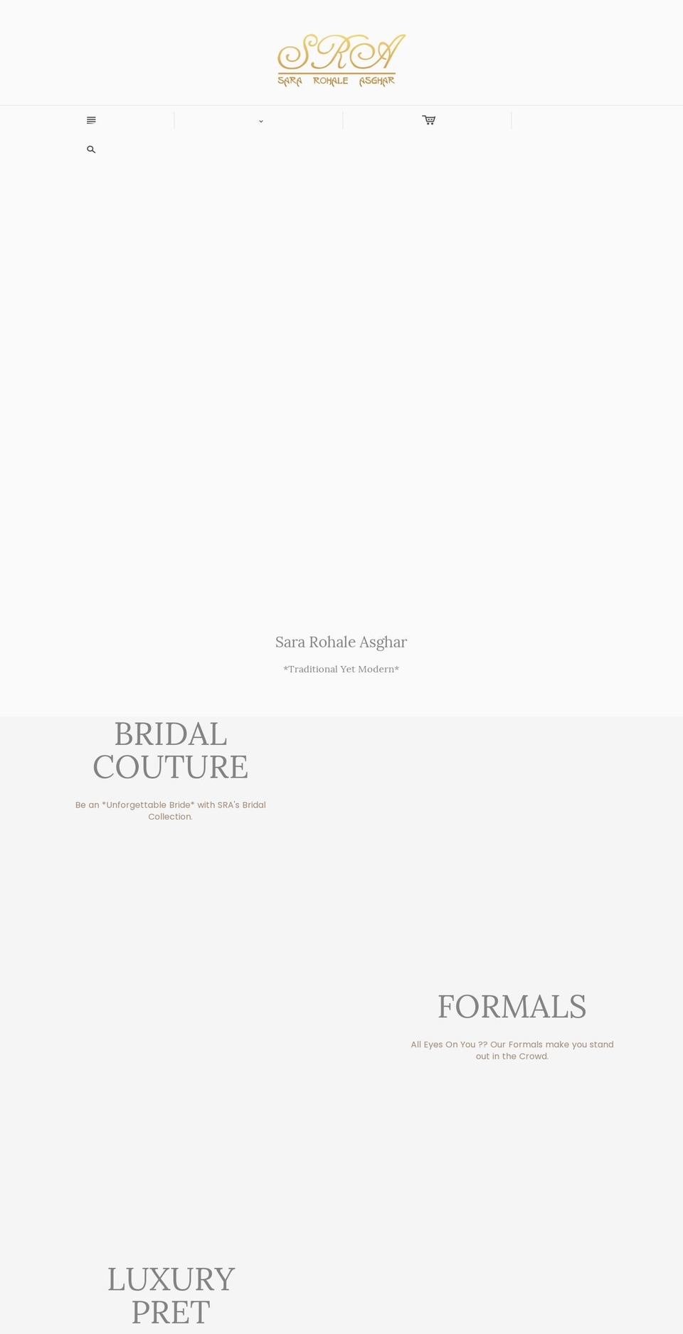 sararohaleasghar.com — Shopify storefront screenshot