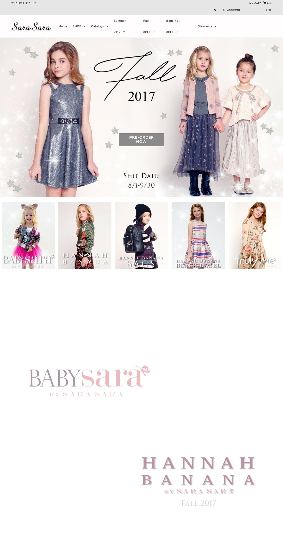 sarasara.com shopify website screenshot