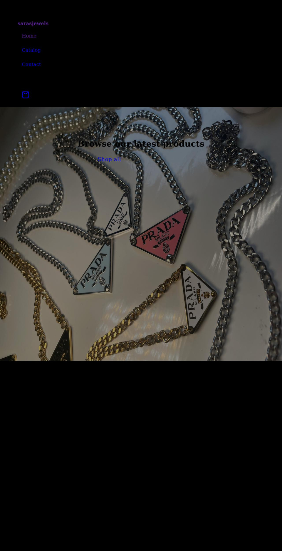 sarasjewelry.com shopify website screenshot