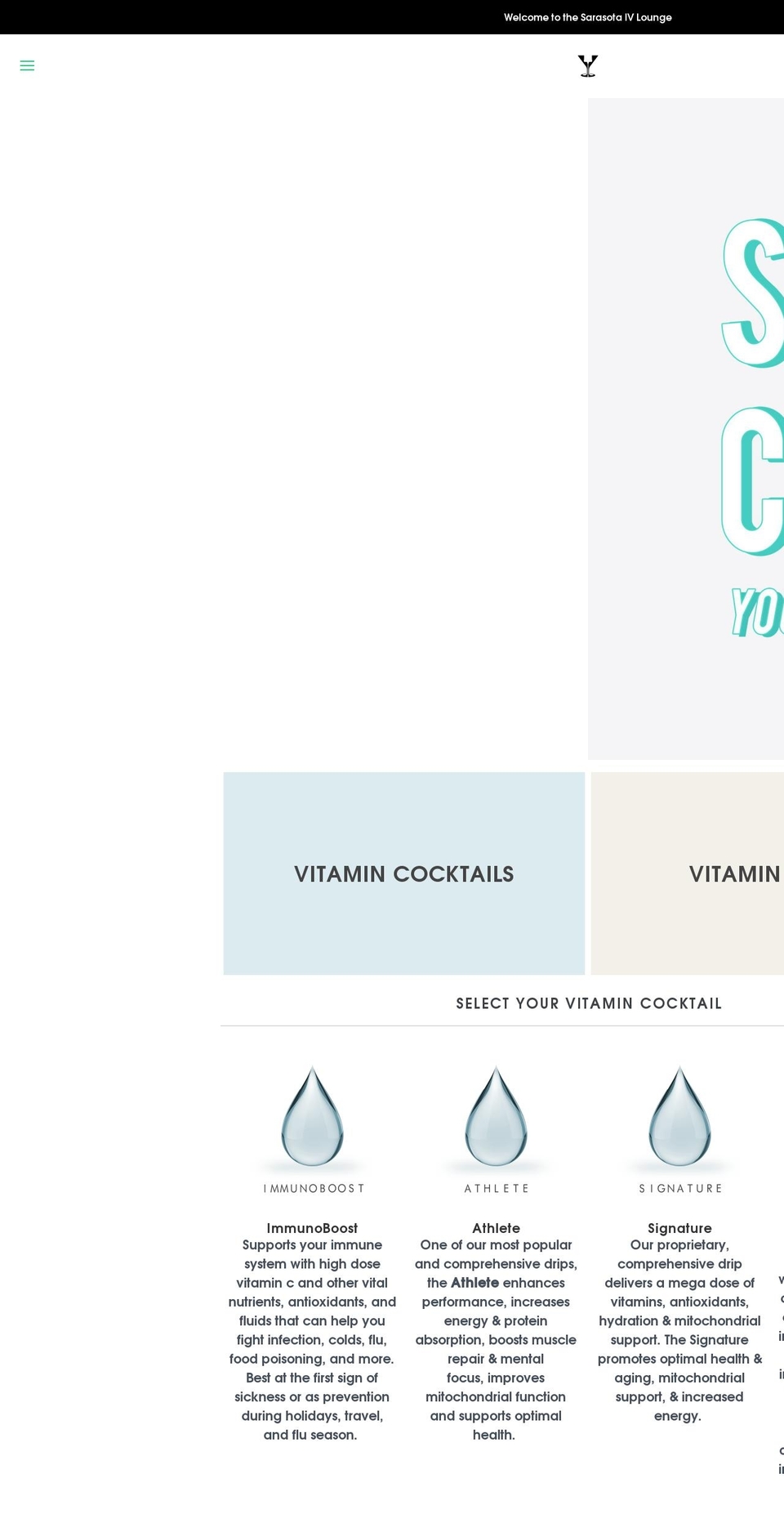 sarasotaivlounge.com shopify website screenshot