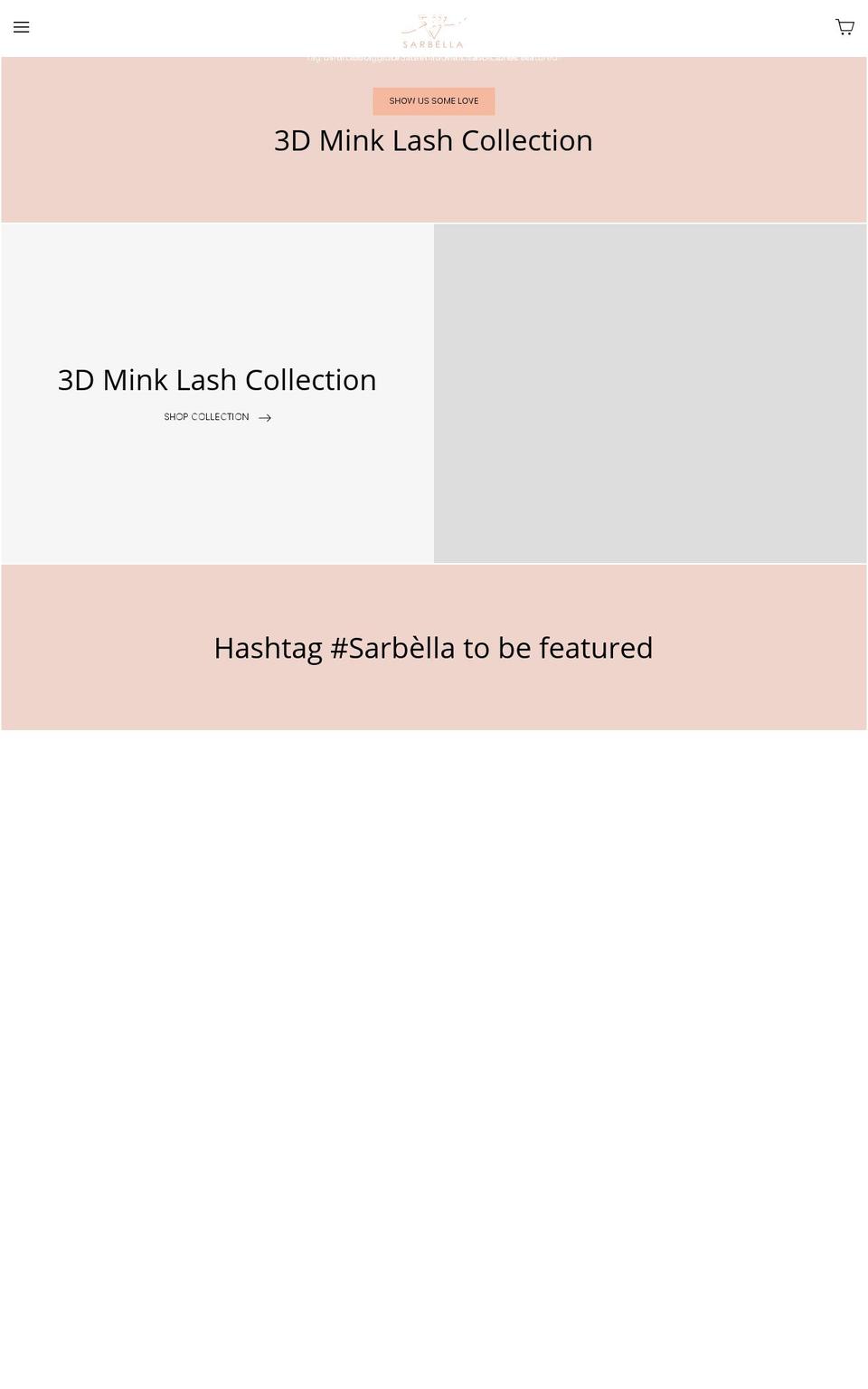 sarbella.com — Shopify storefront screenshot