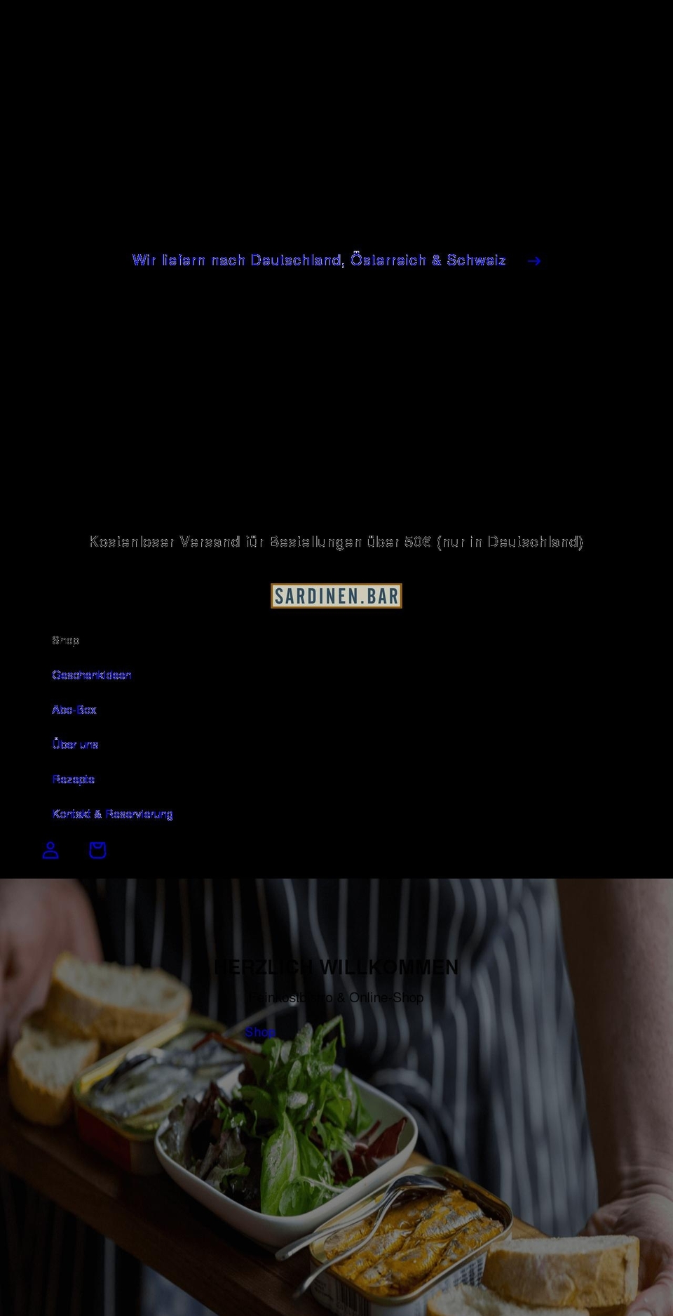 sardinenbarberlin.com shopify website screenshot