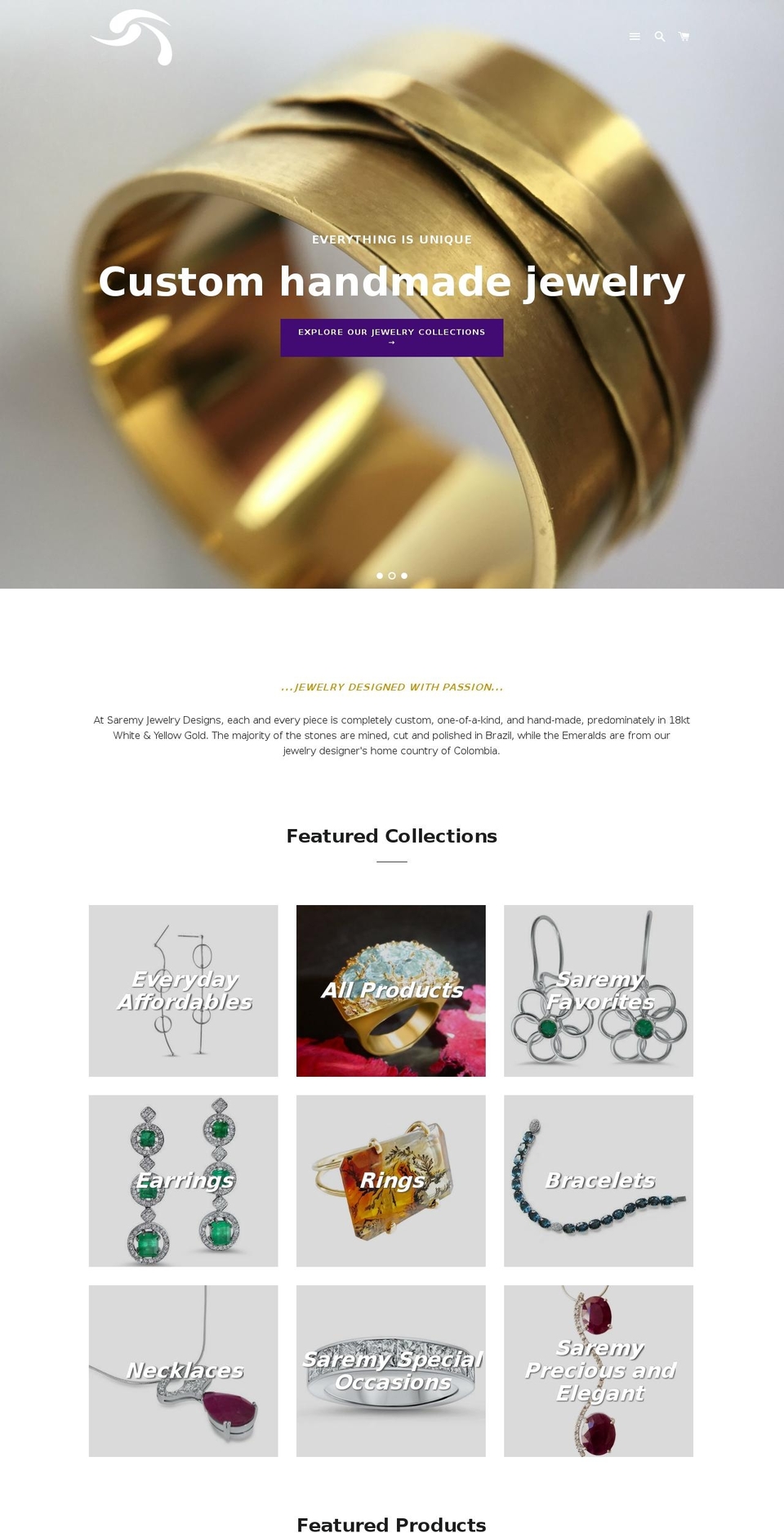 saremy.com shopify website screenshot