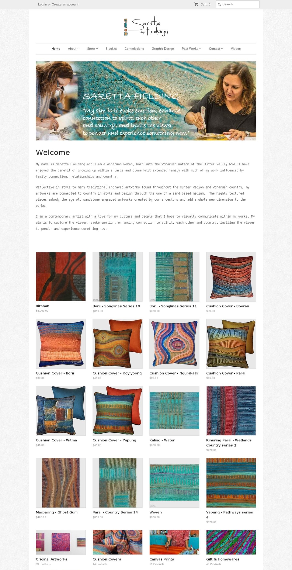 saretta.com.au shopify website screenshot