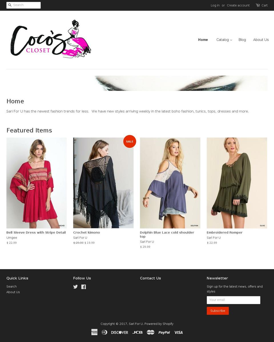 sariforu.com shopify website screenshot