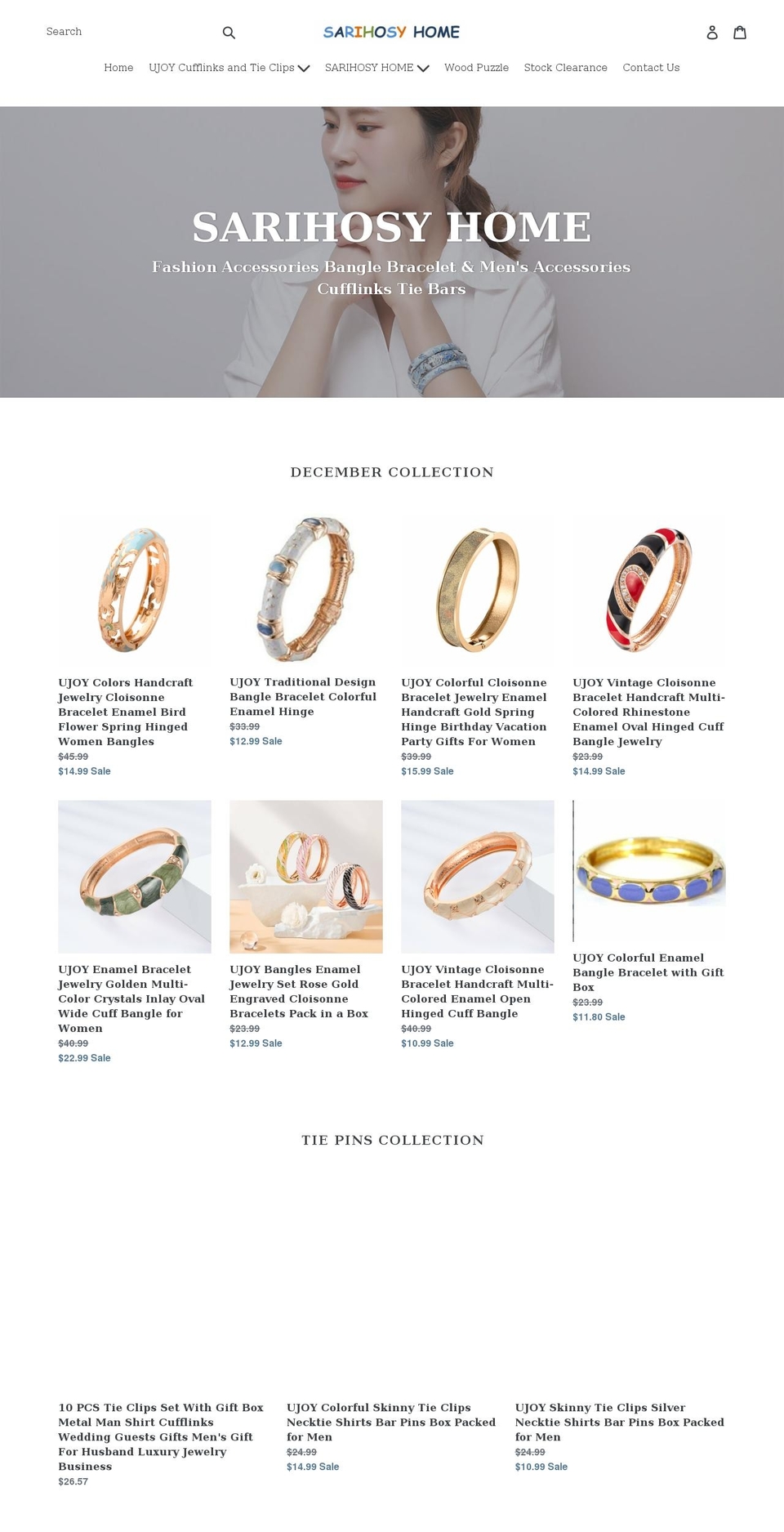 sarihosyhome.com shopify website screenshot