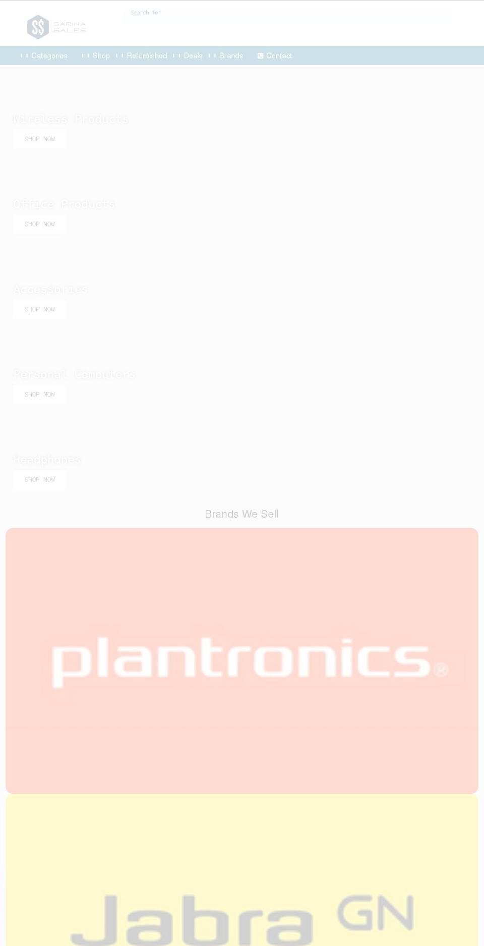 sarinasales.com shopify website screenshot