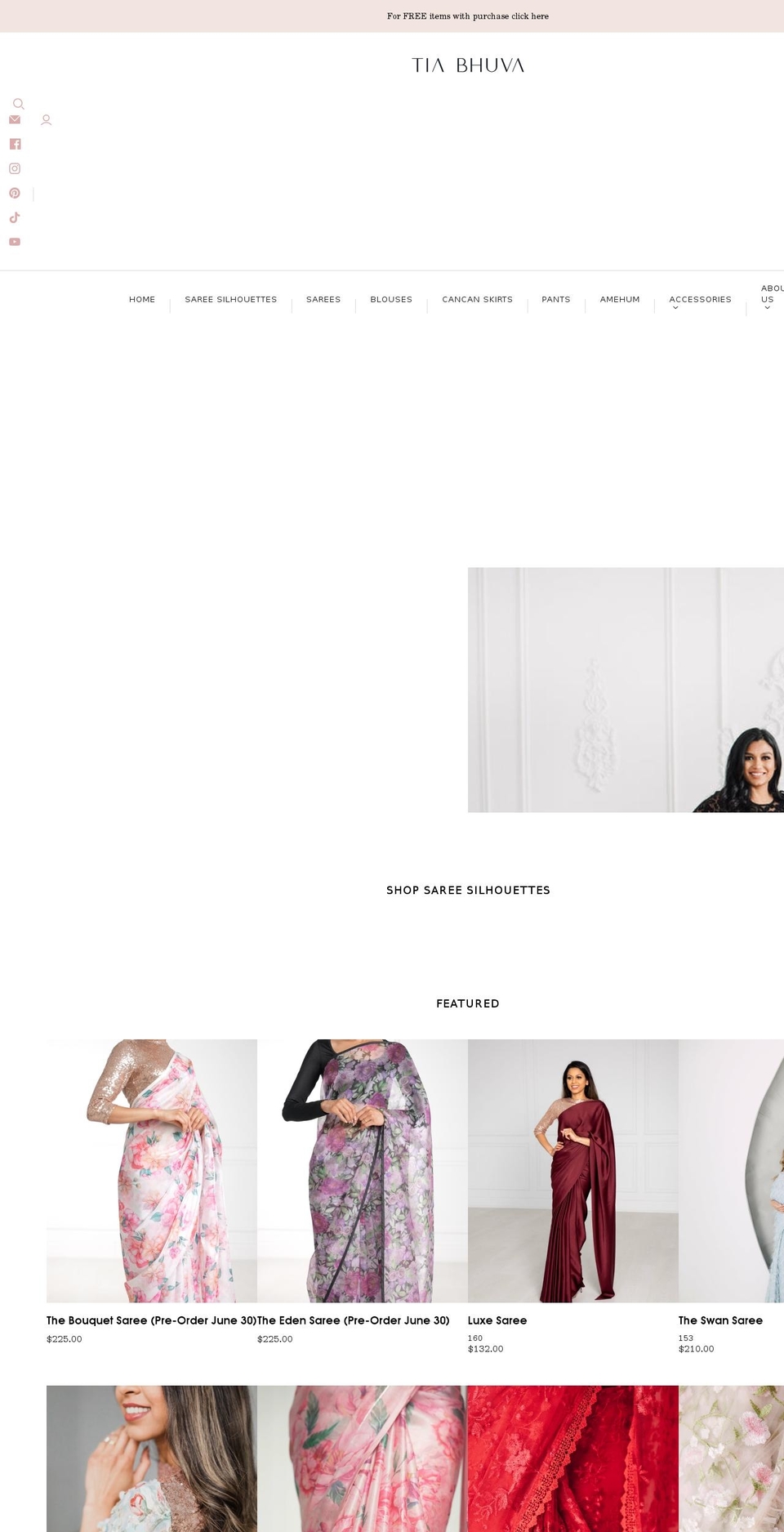 sarisilhouette.com — Shopify storefront screenshot