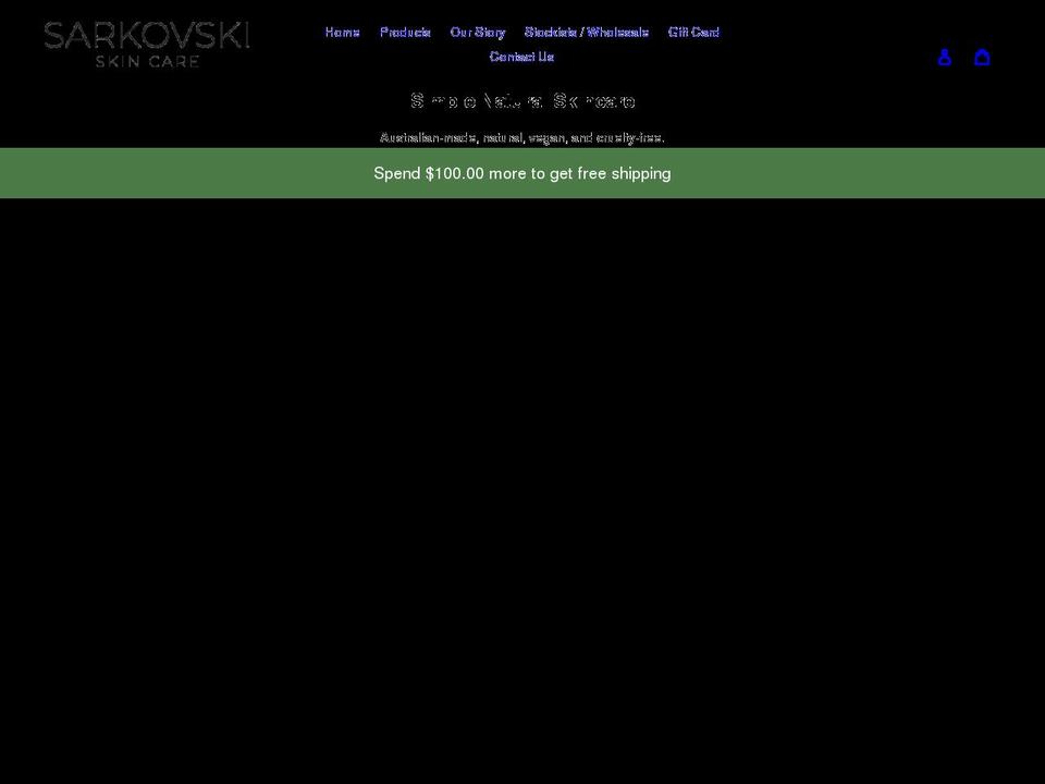 sarkovski.com.au shopify website screenshot