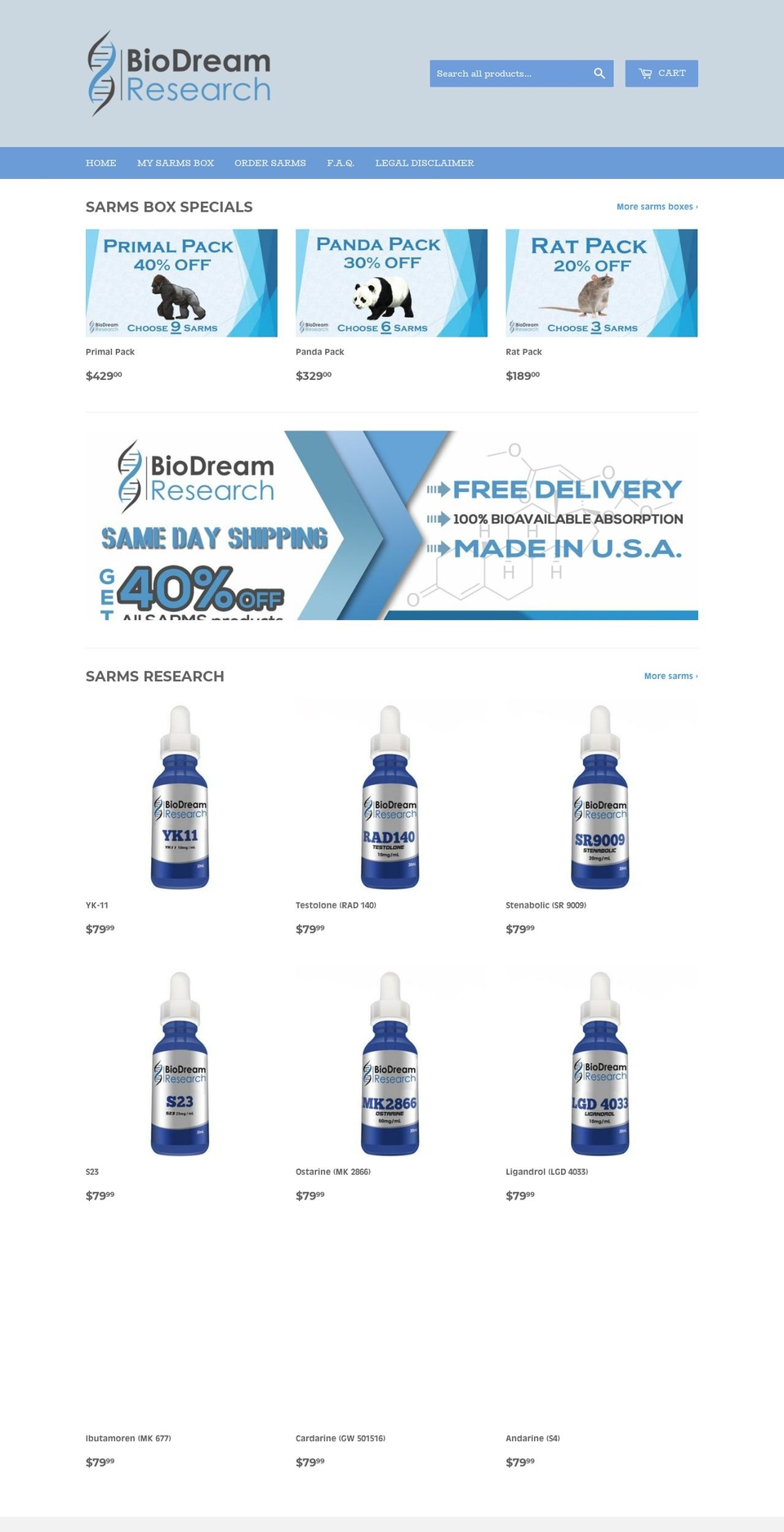 sarmsbox.com shopify website screenshot
