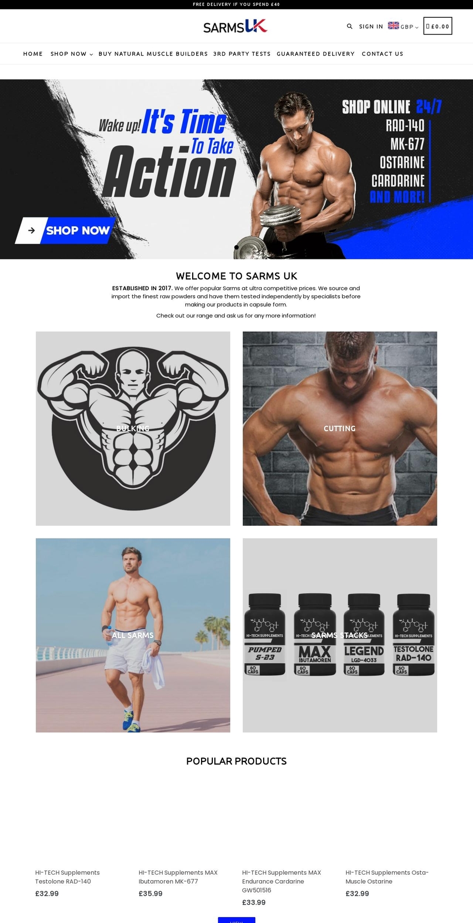 sarmsuk.co.uk shopify website screenshot