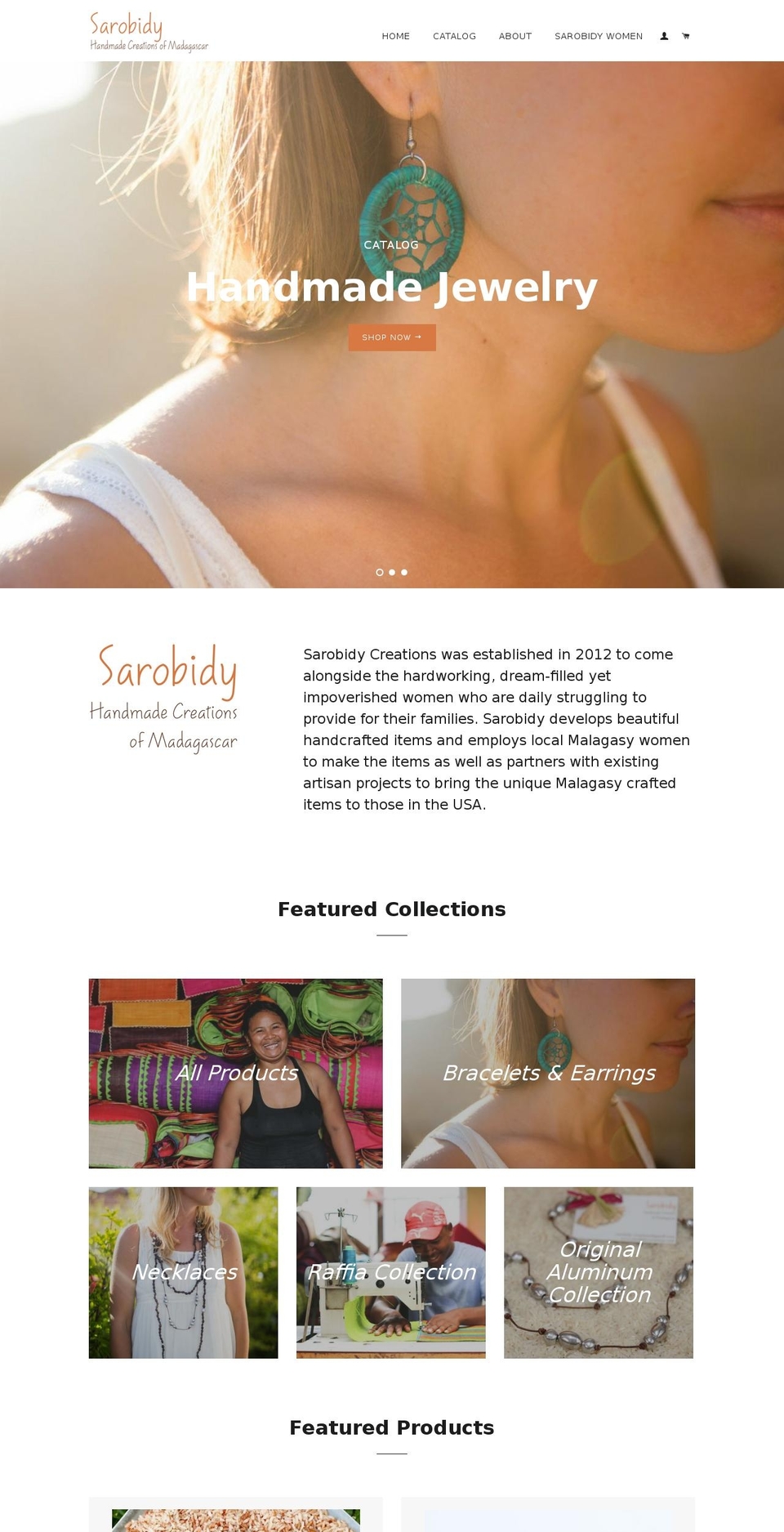 sarobidycreations.com shopify website screenshot