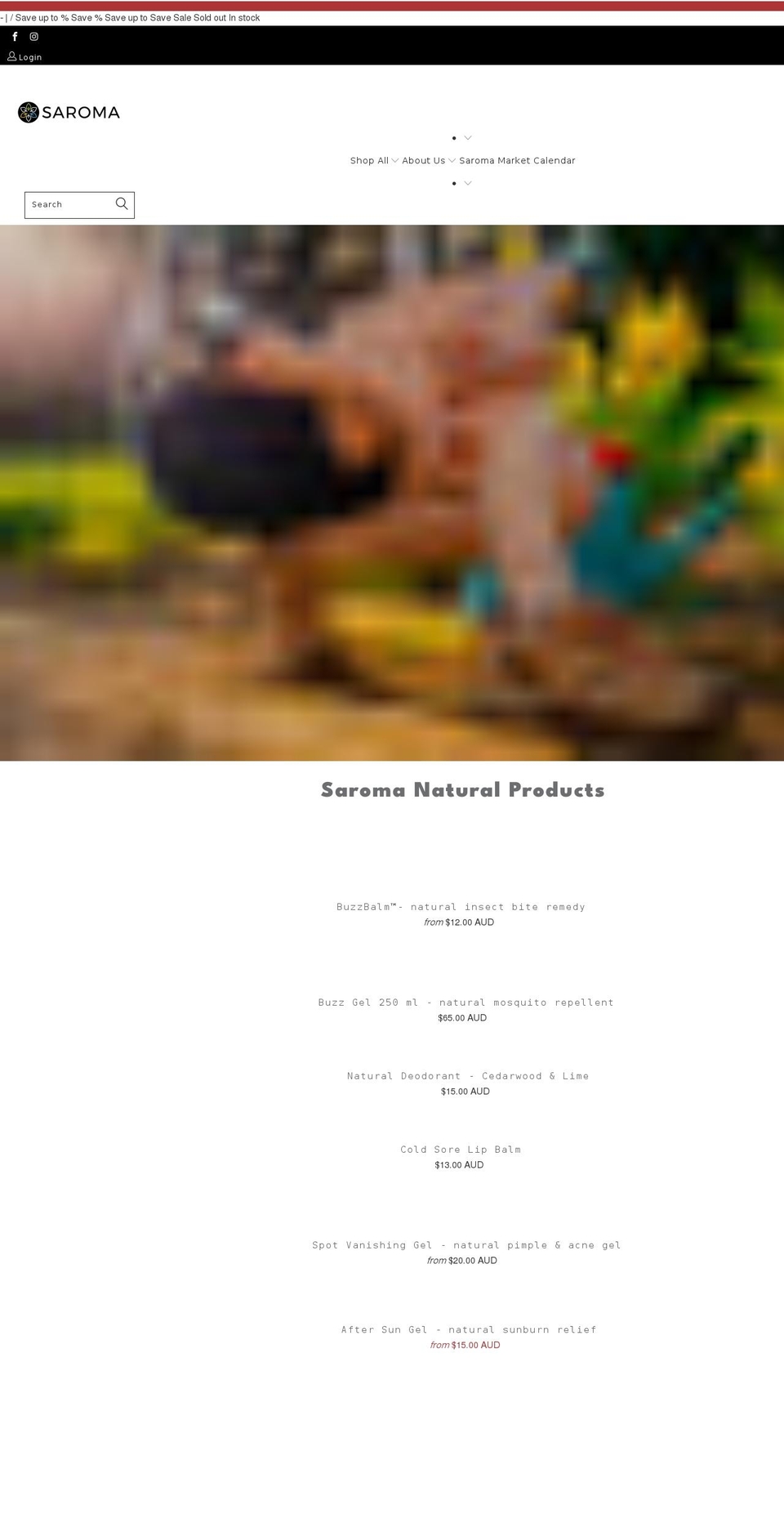 saroma.com.au shopify website screenshot