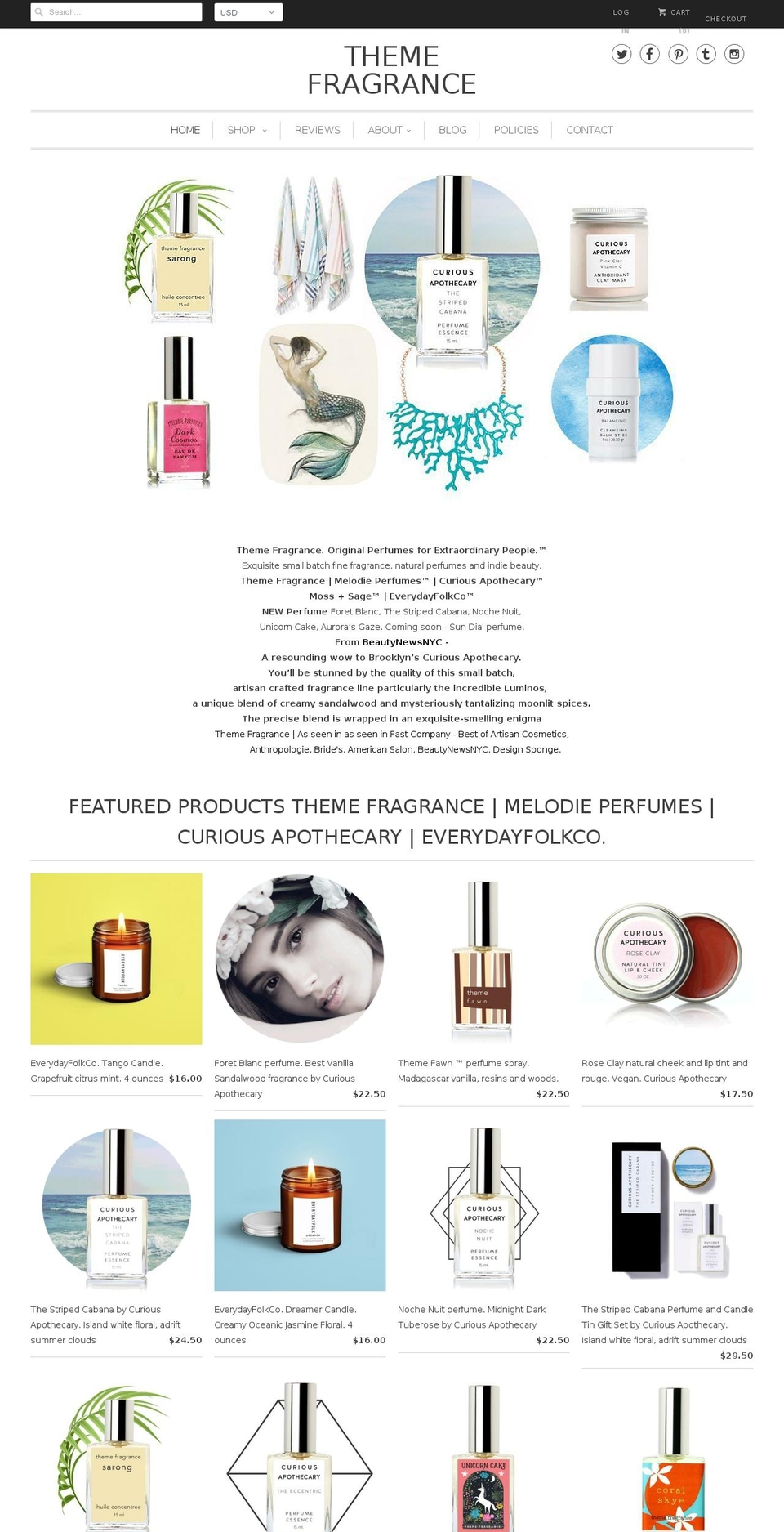 sarongperfume.com — Shopify storefront screenshot