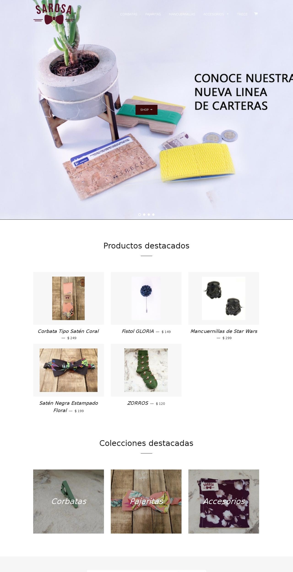 sarosamx.com shopify website screenshot