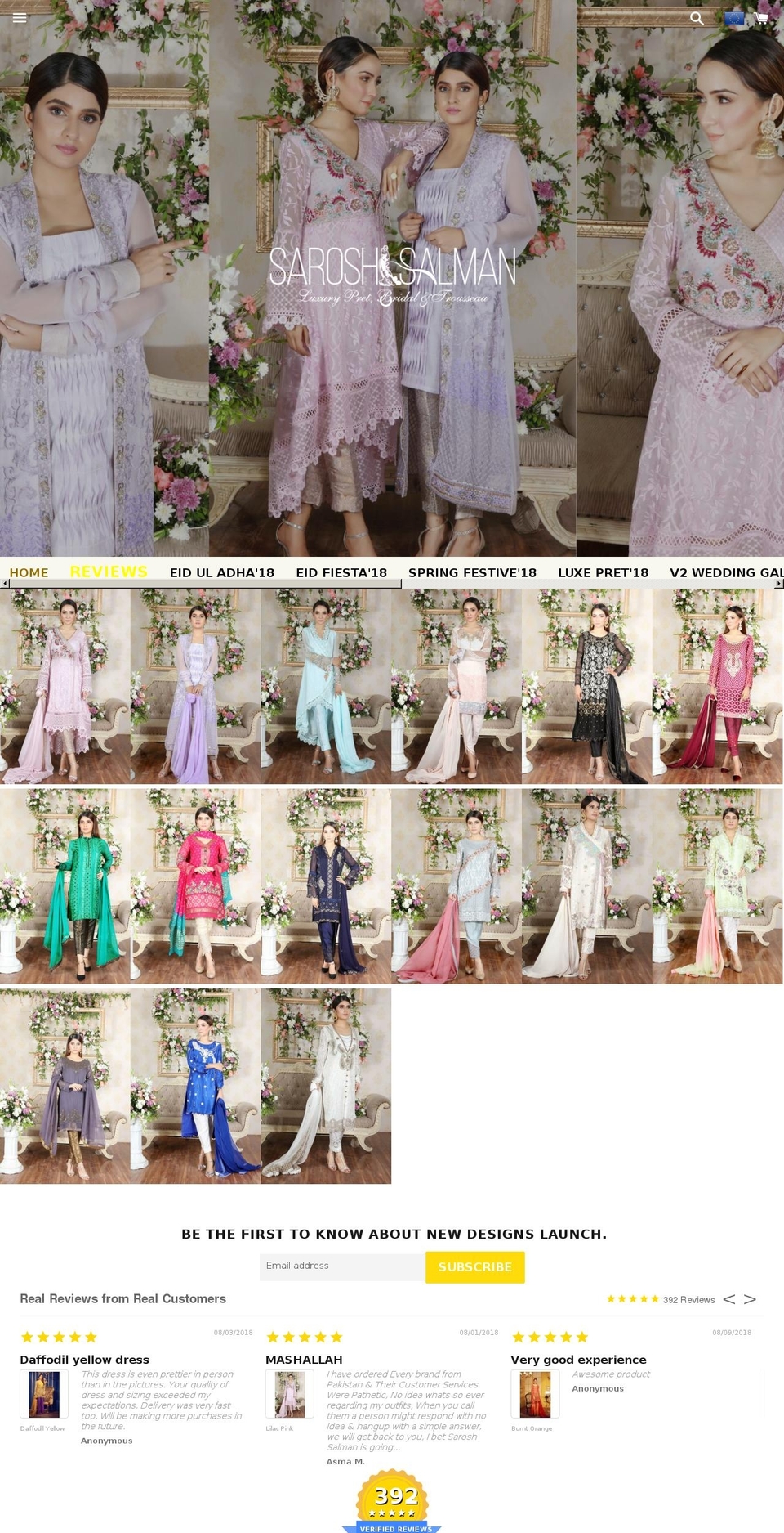 saroshsalman.com shopify website screenshot
