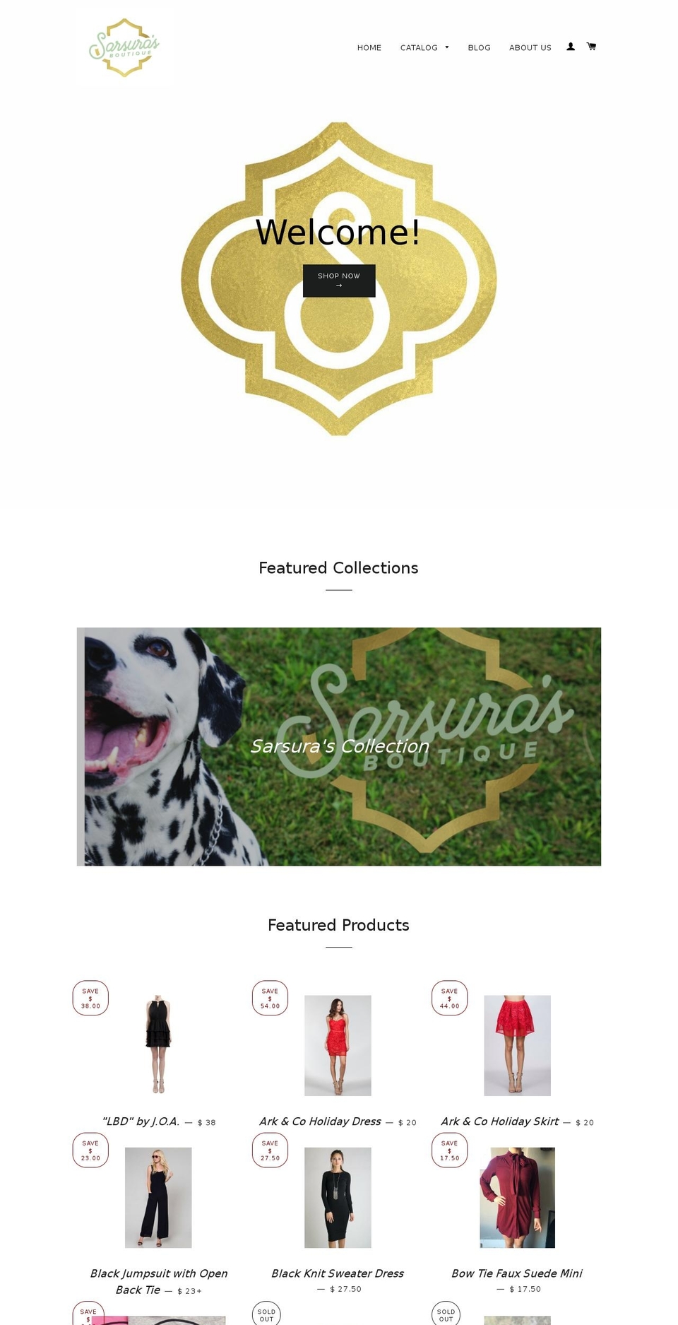 sarsuras.com — Shopify storefront screenshot