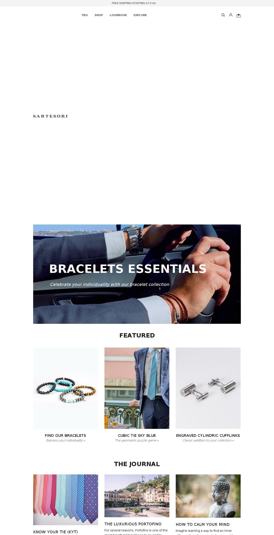 sartesori.com — Shopify storefront screenshot
