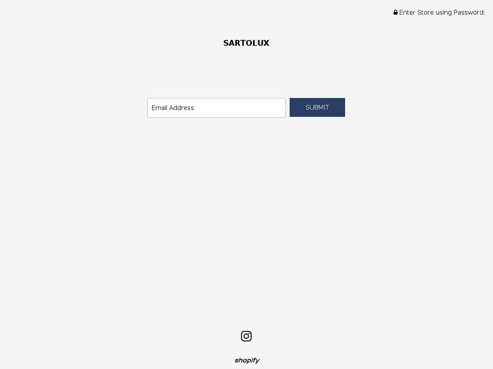 sartolux.com — Shopify storefront screenshot