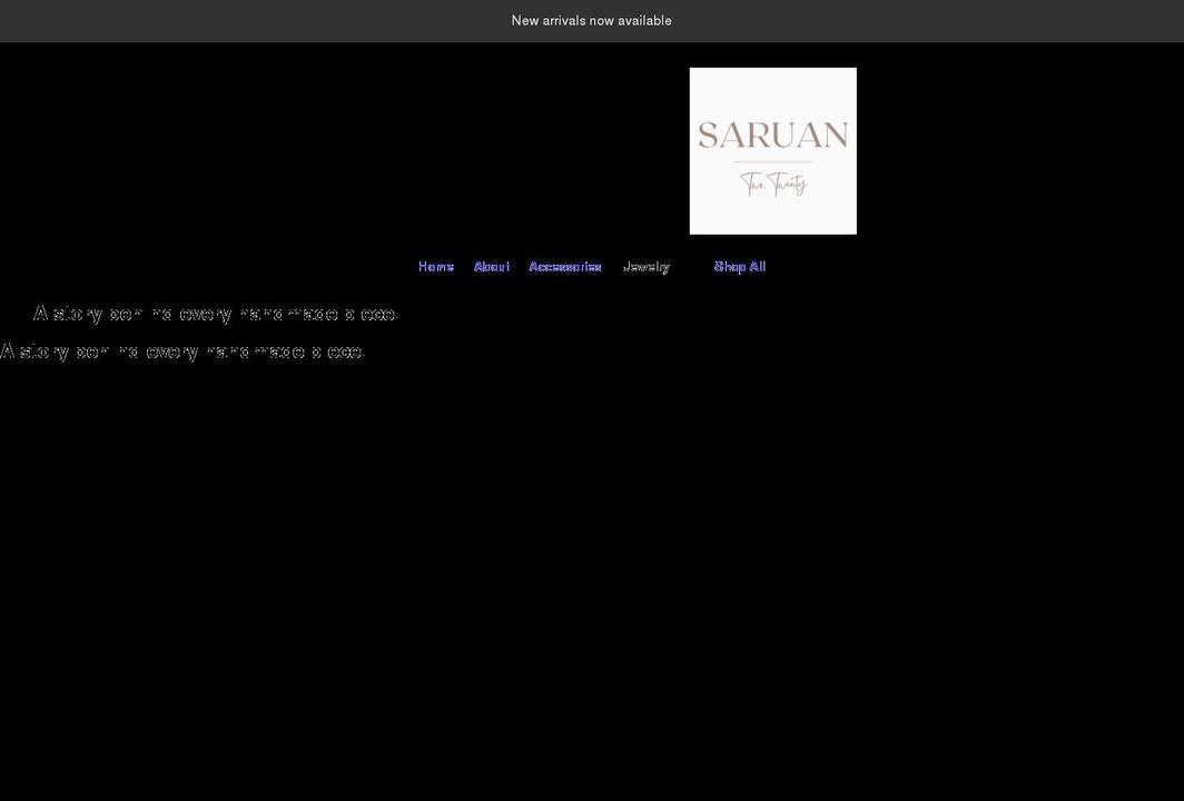saruan220.com shopify website screenshot