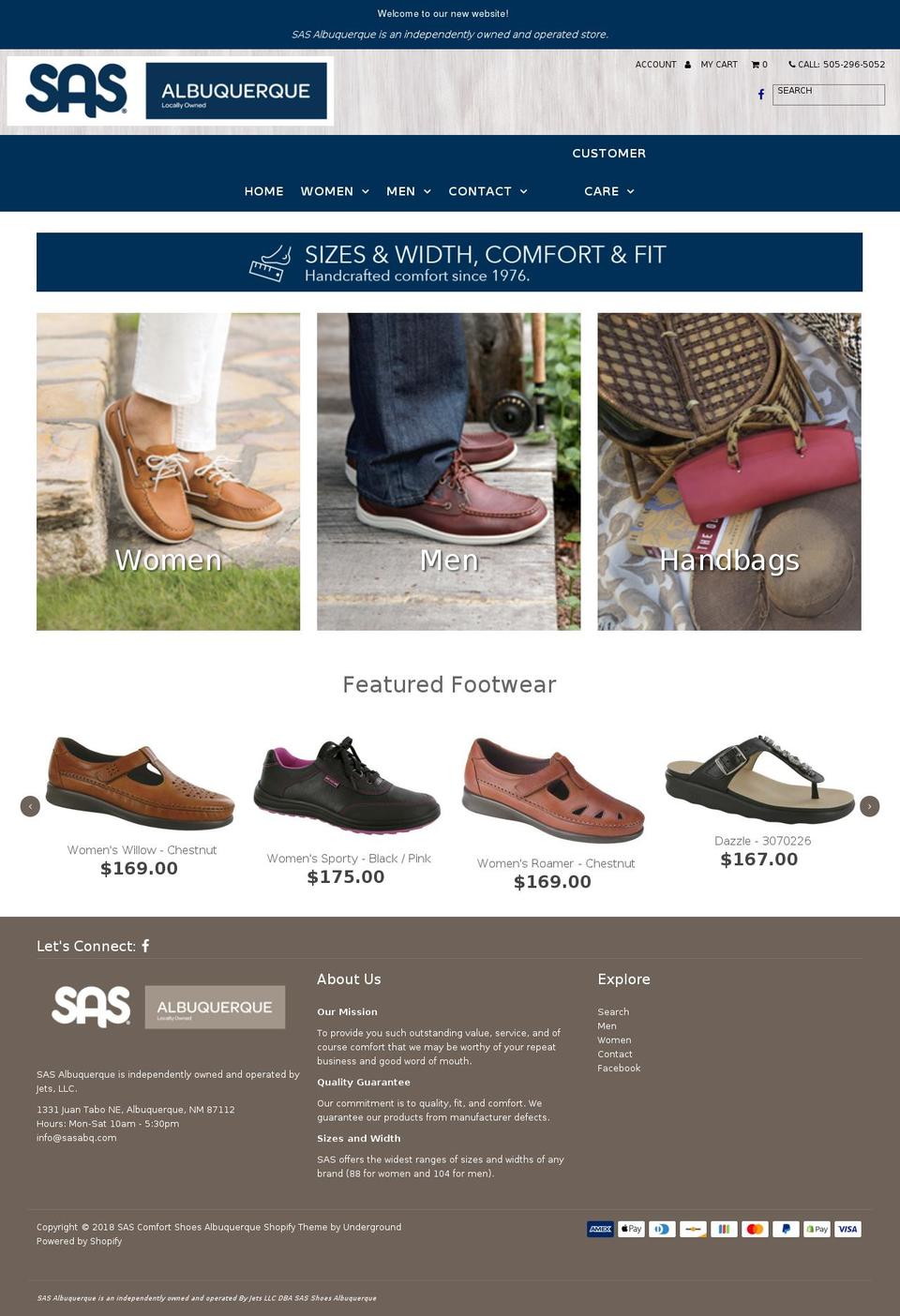 sasabq.com — Shopify storefront screenshot