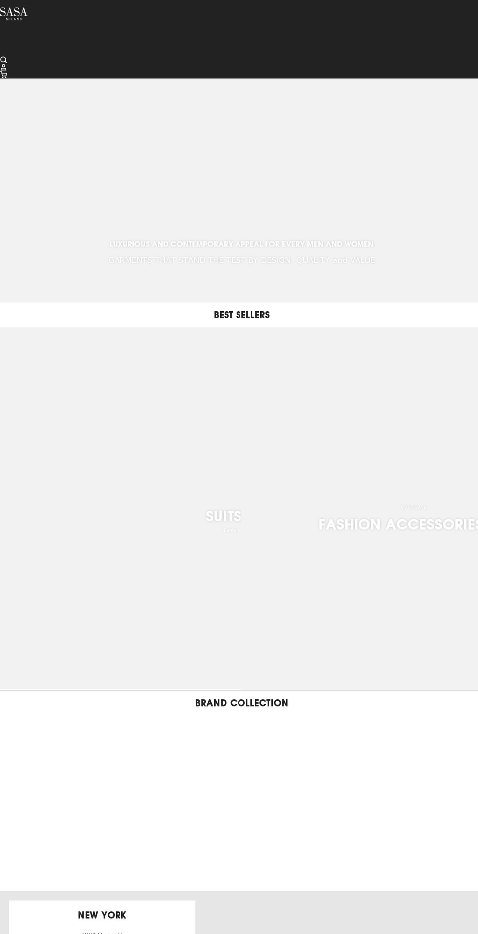 sasamilano.com shopify website screenshot
