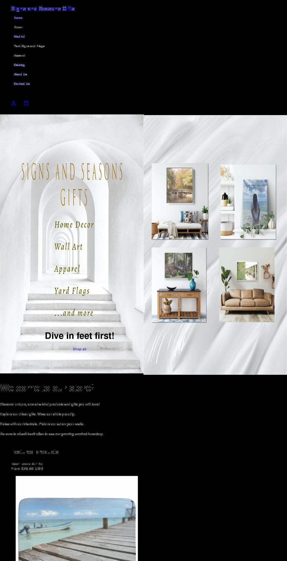 sasgifts.com shopify website screenshot