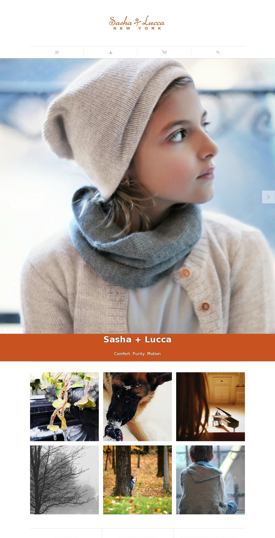 sasha-lucca.com shopify website screenshot