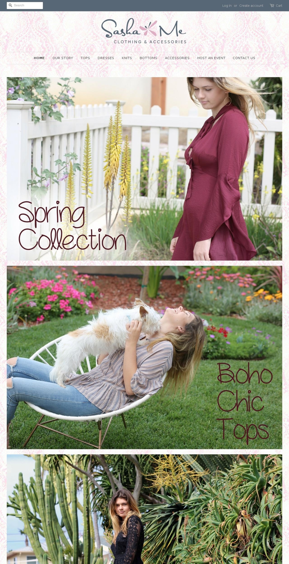sashaandme.com shopify website screenshot