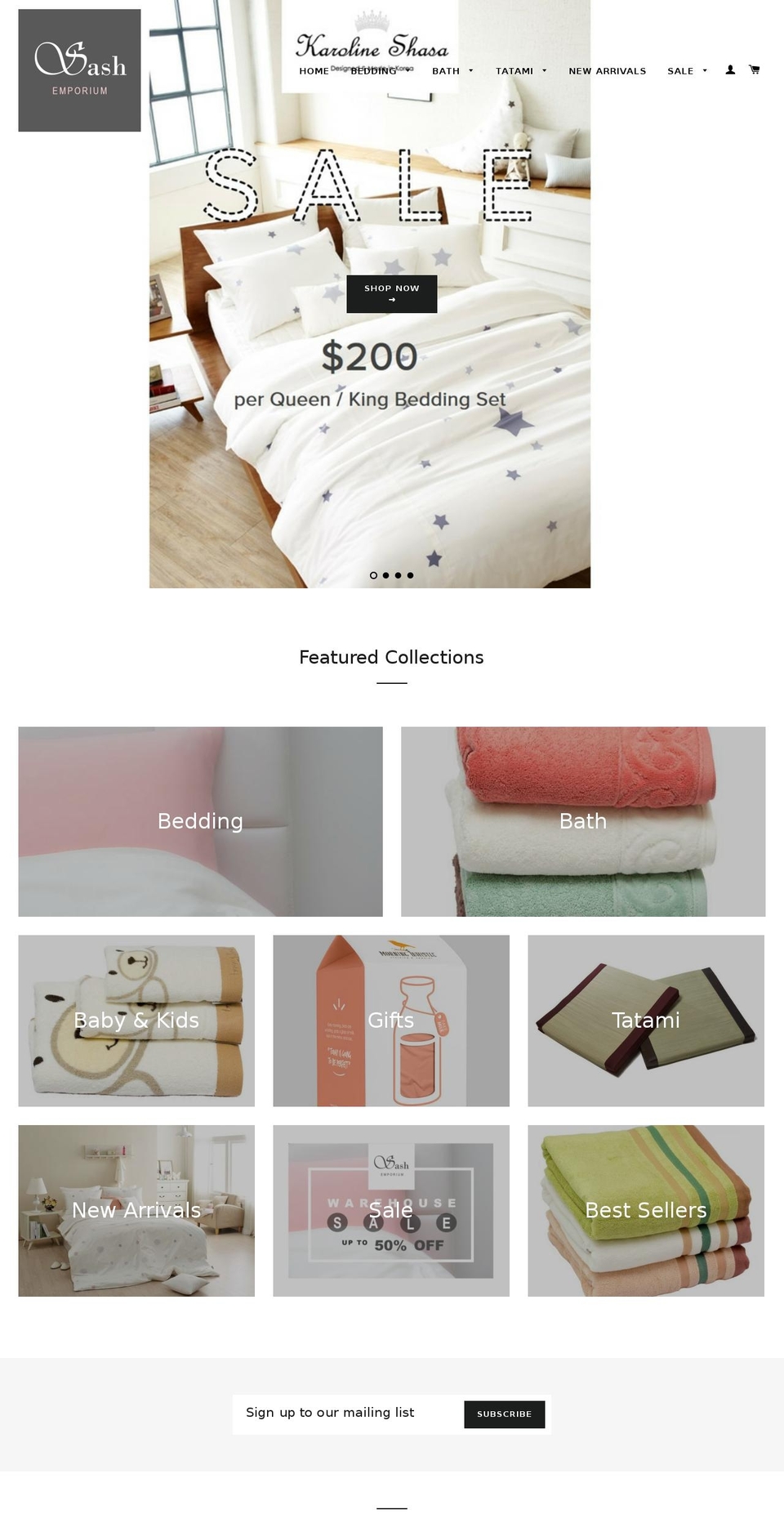 sashemporium.com shopify website screenshot