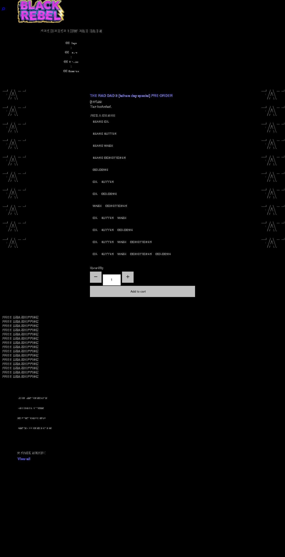 sasquatchbeard.com shopify website screenshot