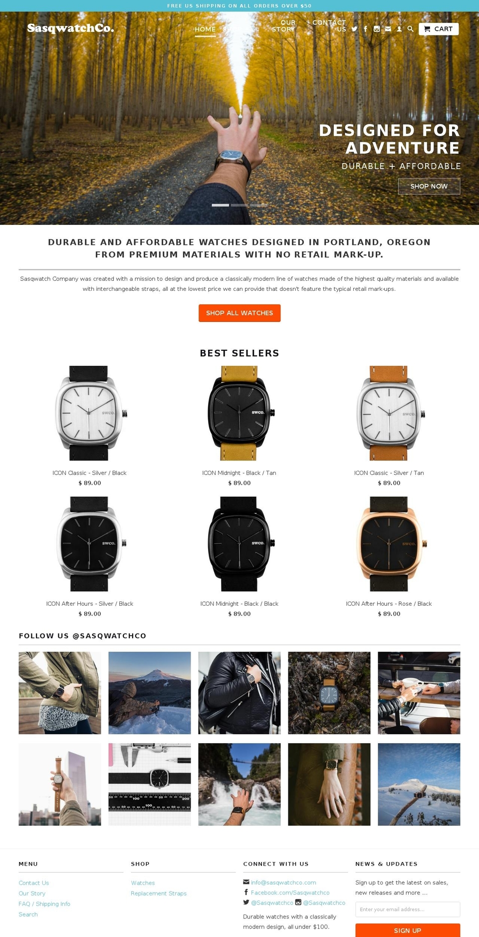 sasqwatchco.com shopify website screenshot