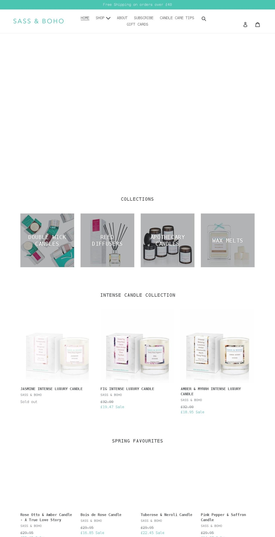 sassandboho.com shopify website screenshot