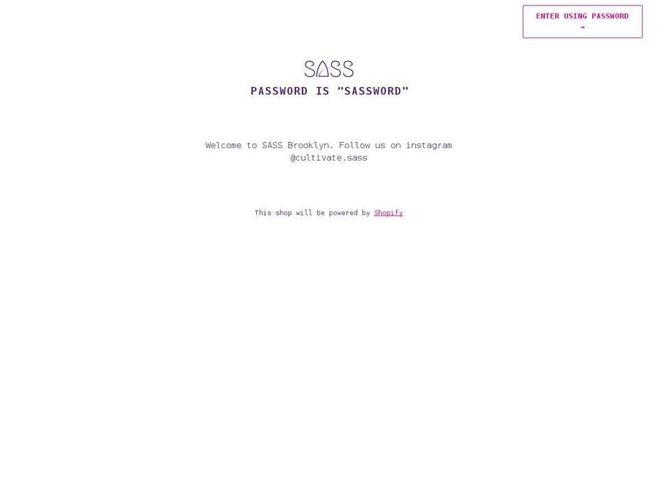 Accessories Shopify theme site example sassbrooklyn.myshopify.com
