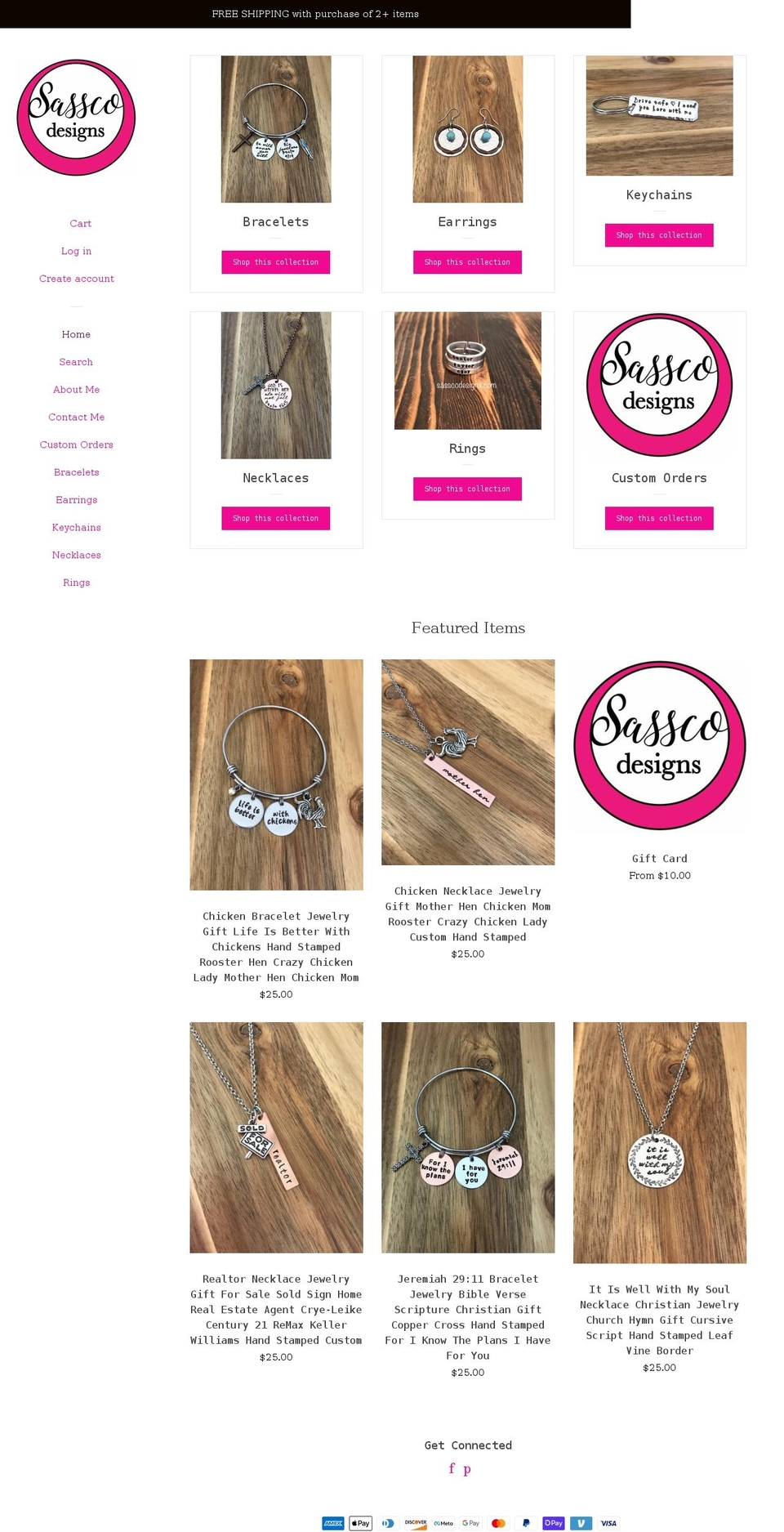 sasscodesigns.com shopify website screenshot