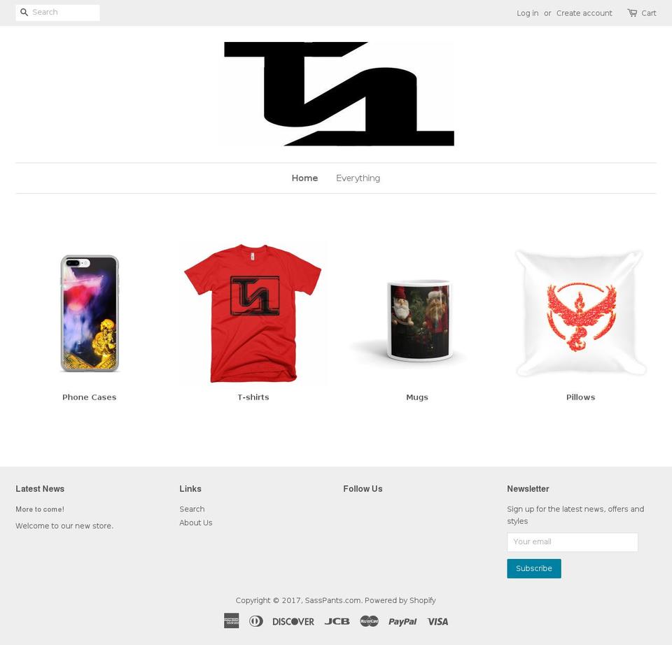 sasspants.com shopify website screenshot