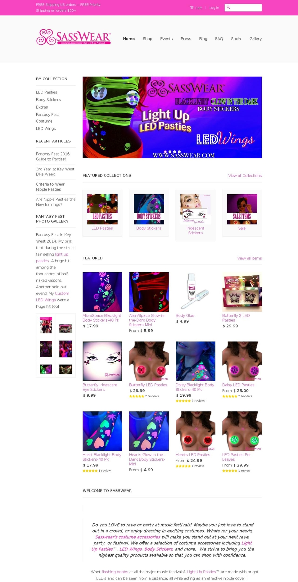 Avone Shopify theme site example sasswear.com