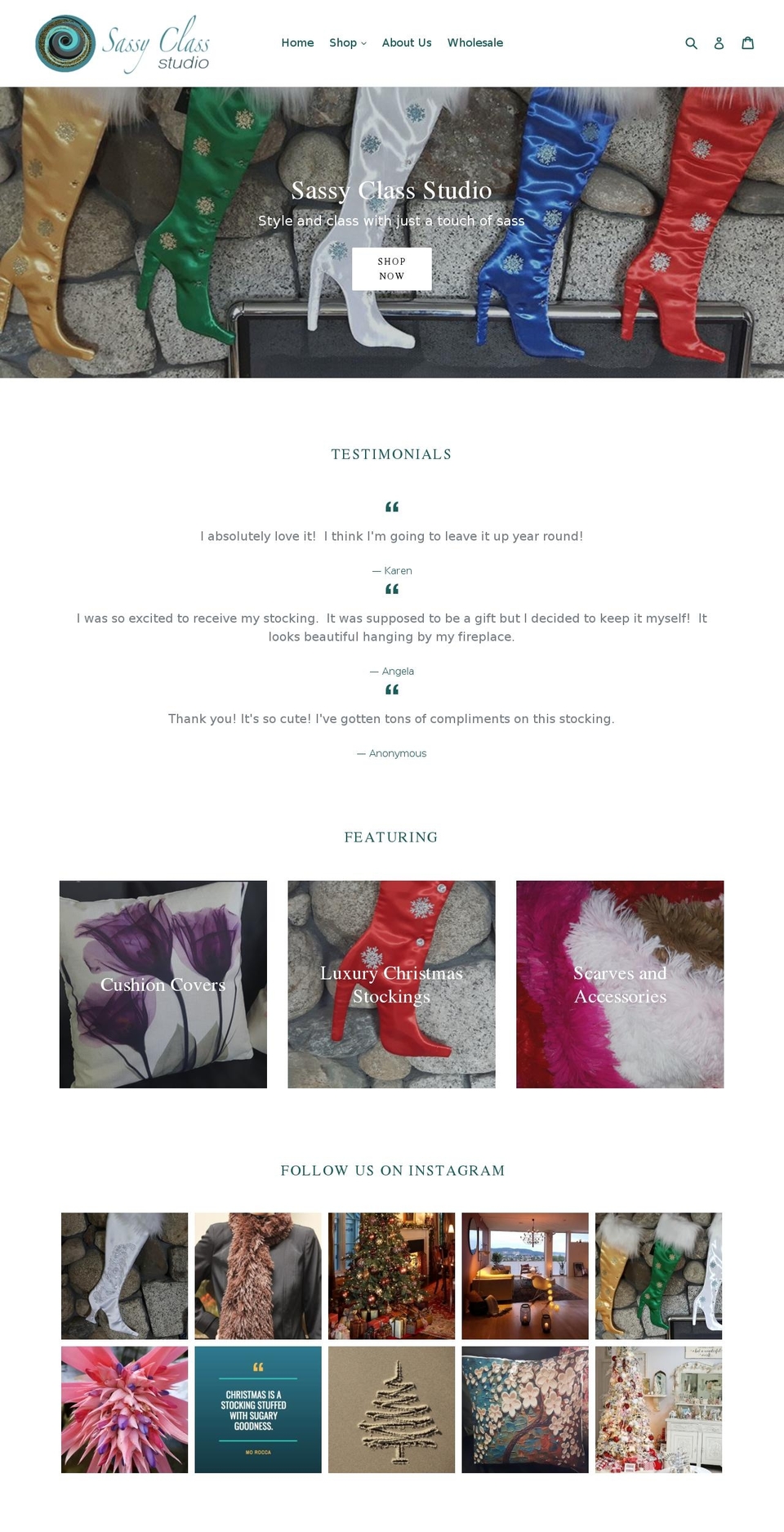 sassy-class.com — Shopify storefront screenshot